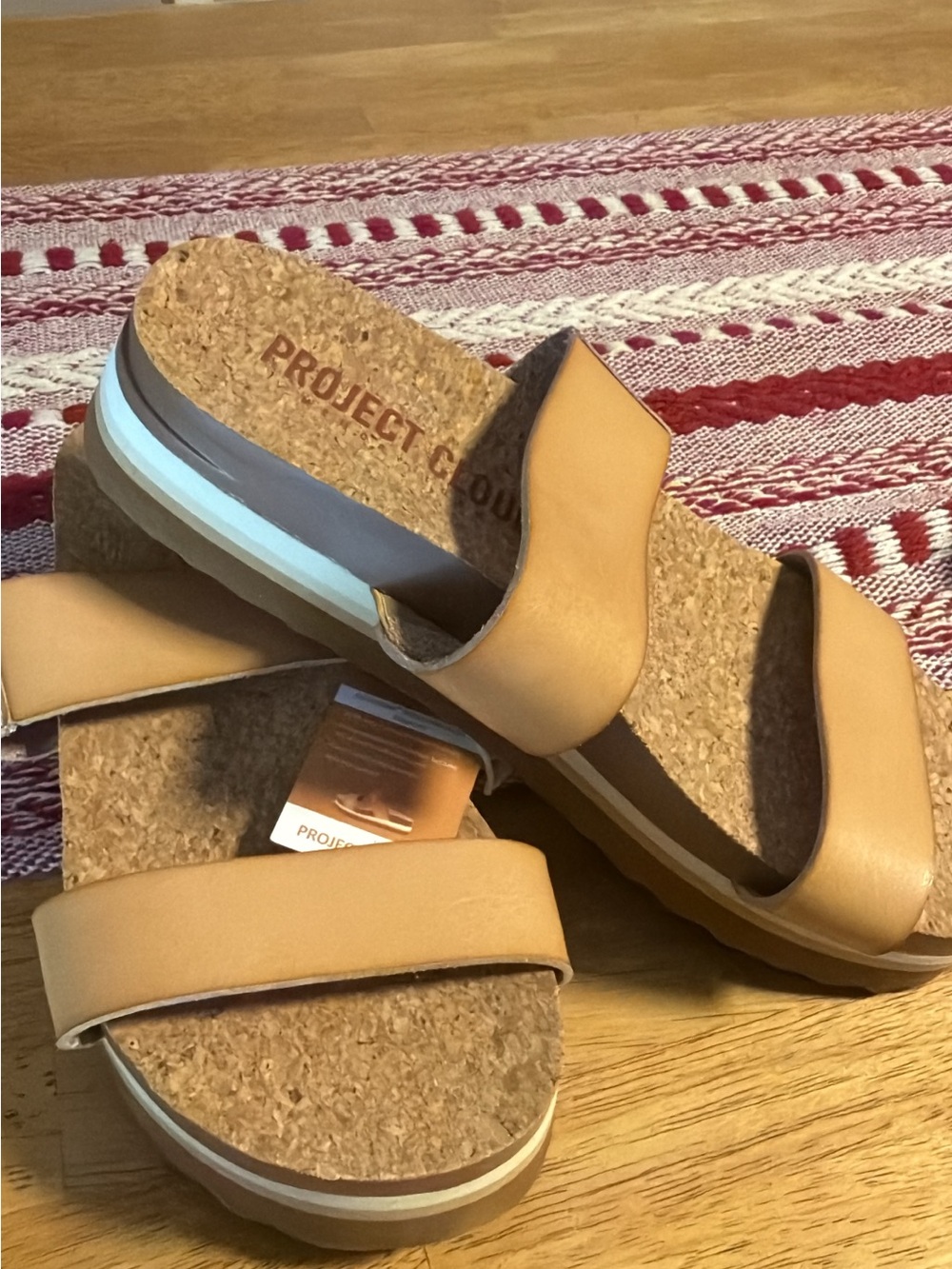 Women's Project Cloud Tan Cork Slide Sandals